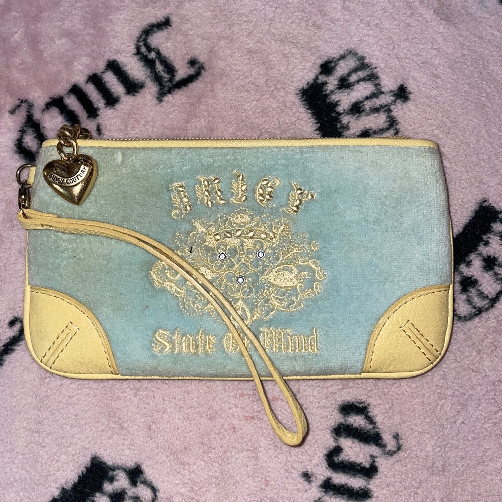 authentic vintage juicy couture velour wristlet